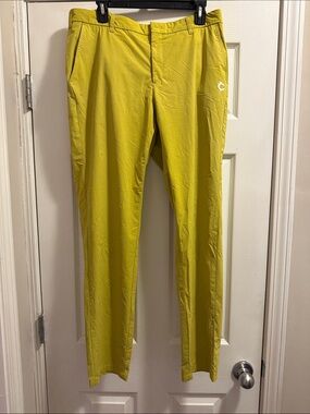 Men's Louis Castel   Chino Pants - Yellow Green GUC
